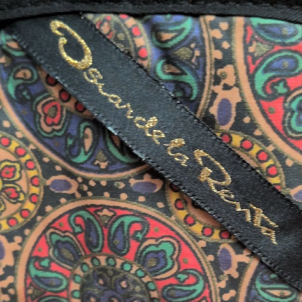 Oscar de la Renta Vintage Multicolor Mandala Cosmetic Bag